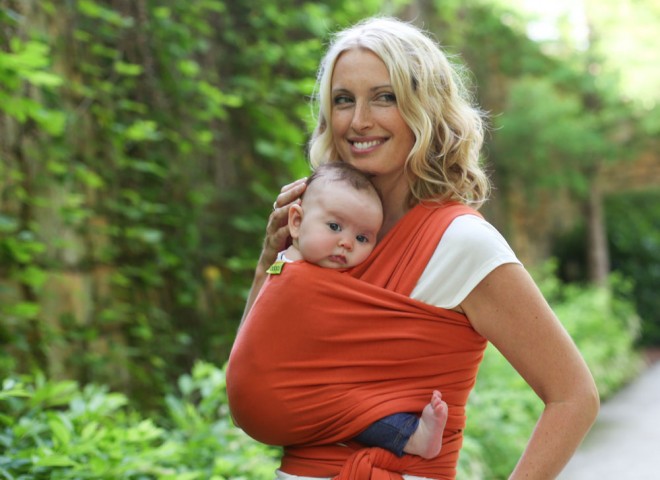 fular portabebes elastico boba wrap naranja