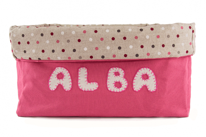 Canastilla bebe rosa personalizada My natural baby box