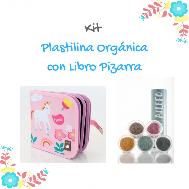 Kit plastilina organica con libro pizarra