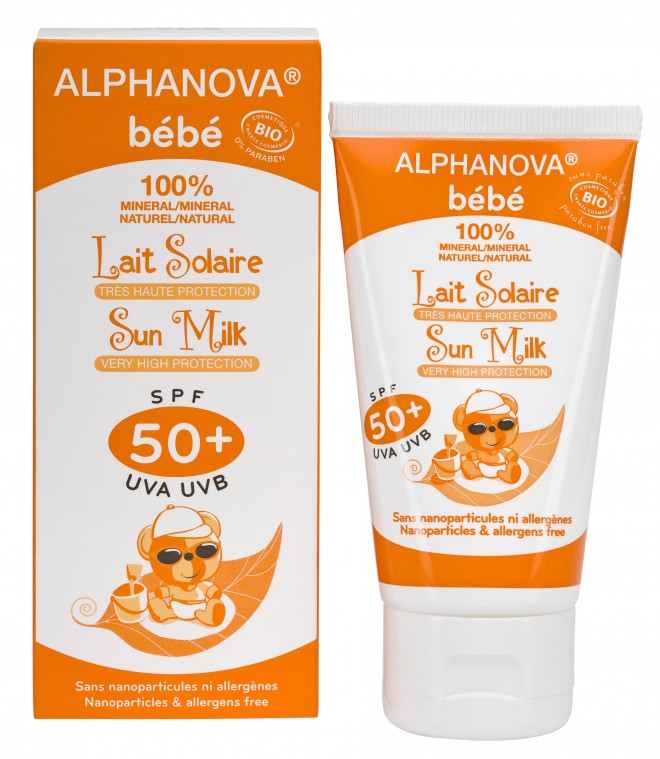 Protector solar ecológico para bebe de protección SPF 50+