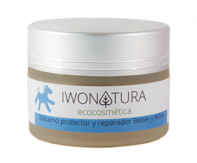Bálsamo crema de pañal preventiva y reparadora para bebés de piel sensible y piel atópica de Iwonatura