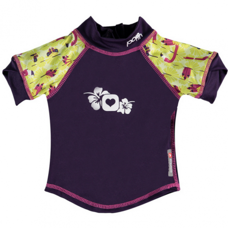 camiseta anti UV bebe pop-in flamingo