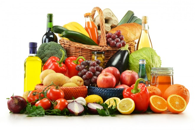 Comida sana frutas y verduras
