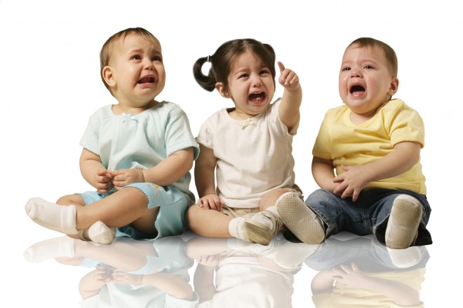 Niños llorando